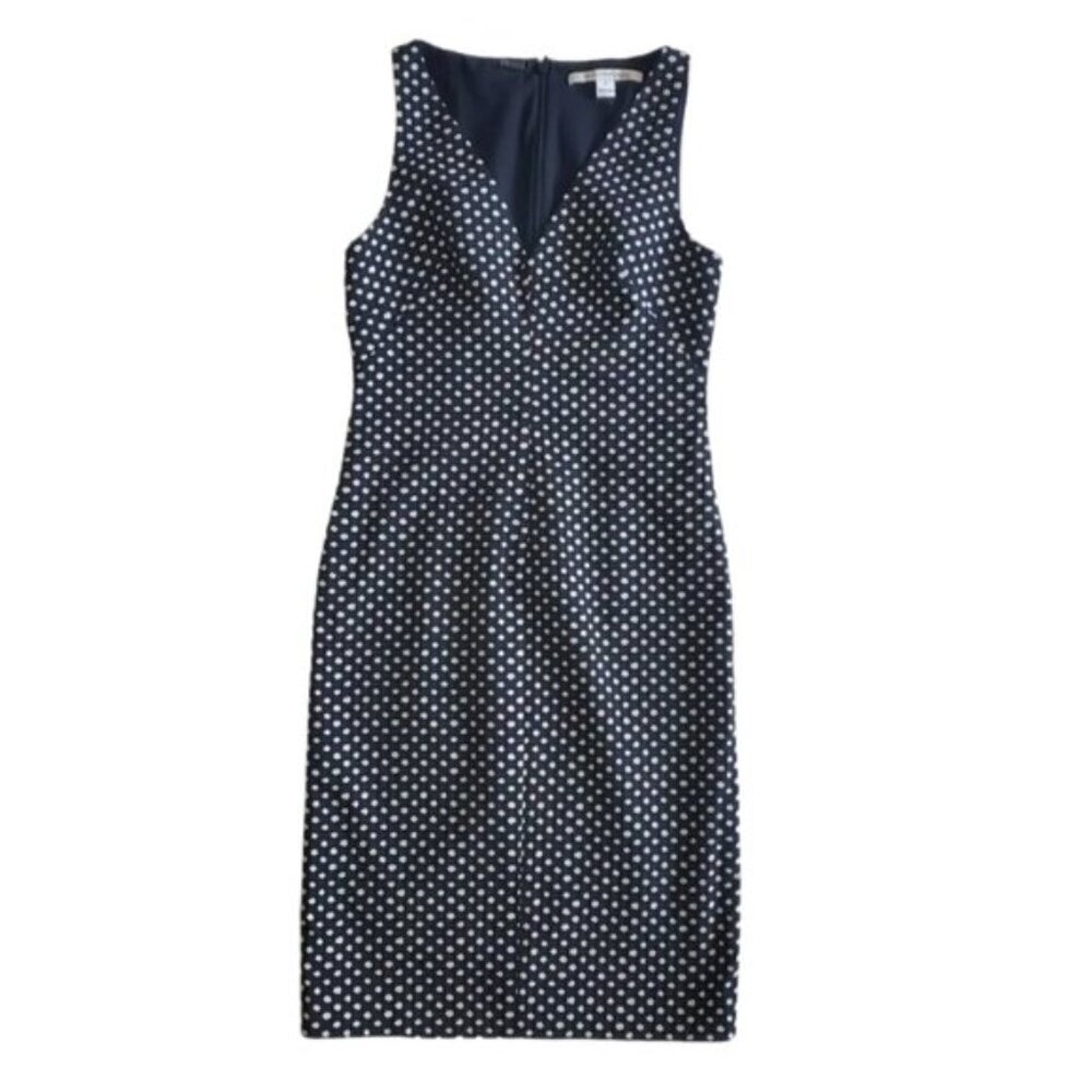 Diane Von Furstenberg Black/White Minetta Sheath Dress Size 6